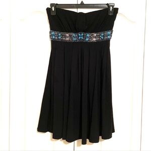 WHBM strapless beaded waist dress